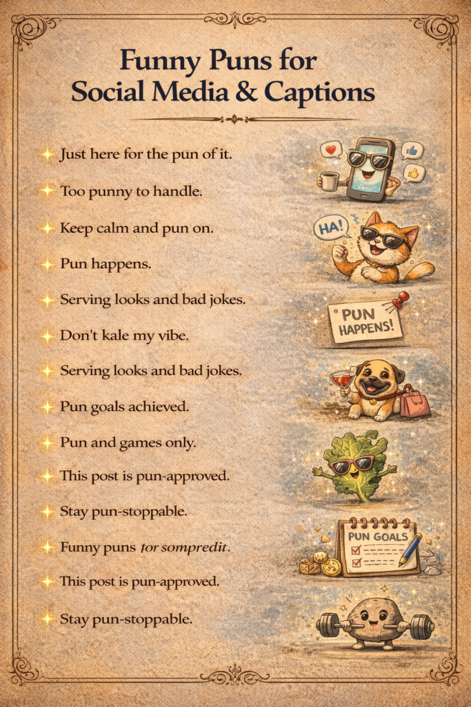 Funny Puns for Social Media