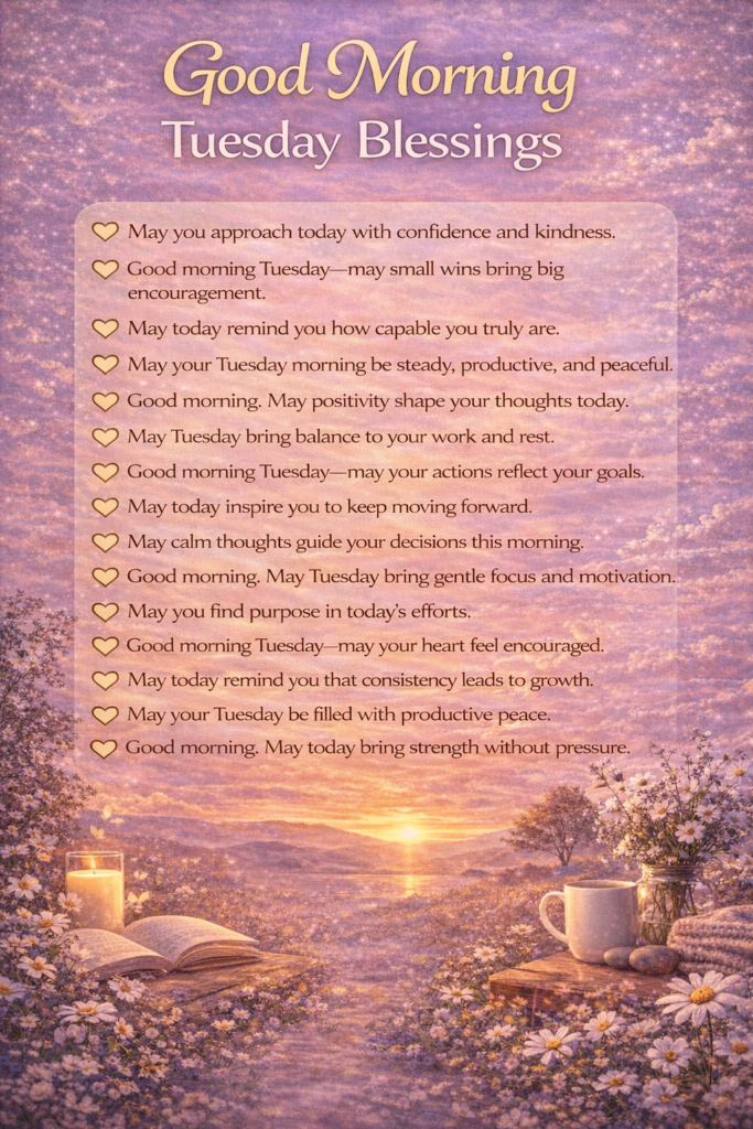 Good Morning Tuesday Blessing