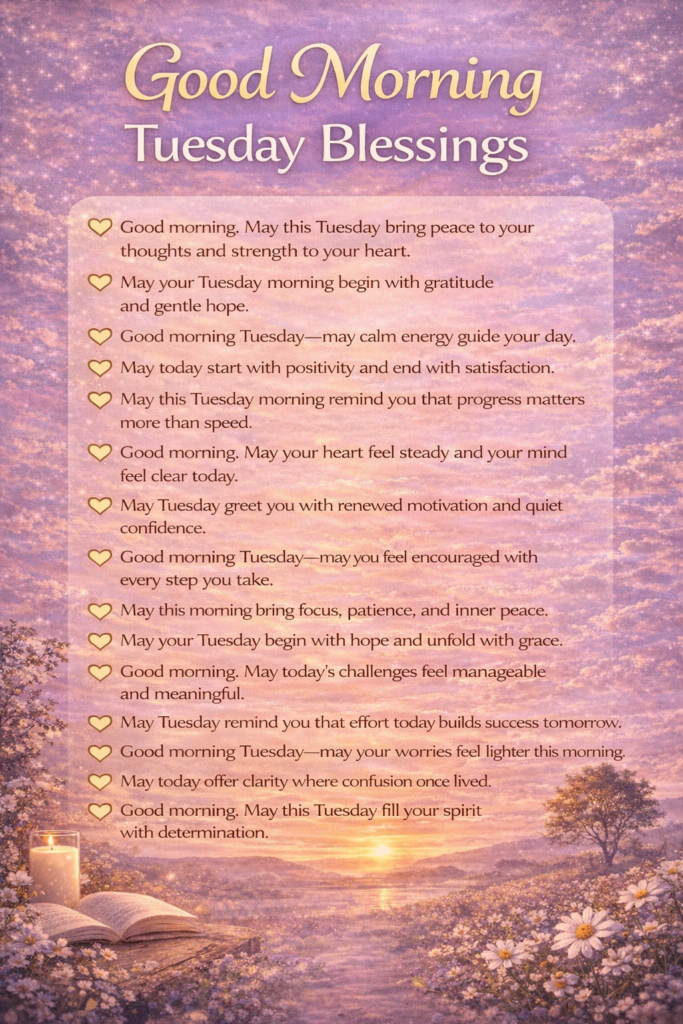 Good Morning Tuesday Blessings