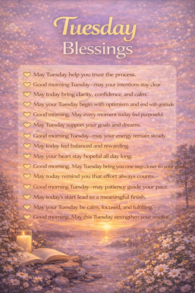 Morning Tuesday Blessings