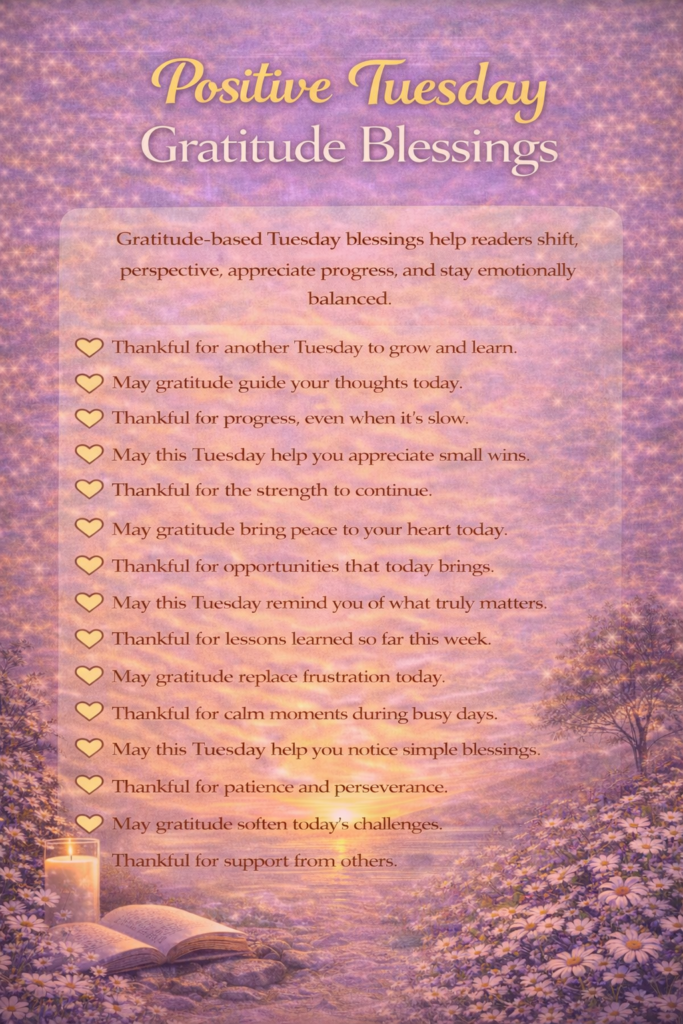 Positive Tuesday Gratitude Blessings