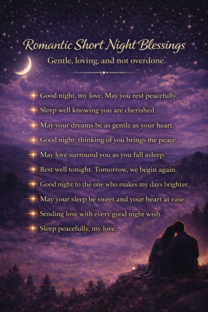 Romantic Short Night Blessings