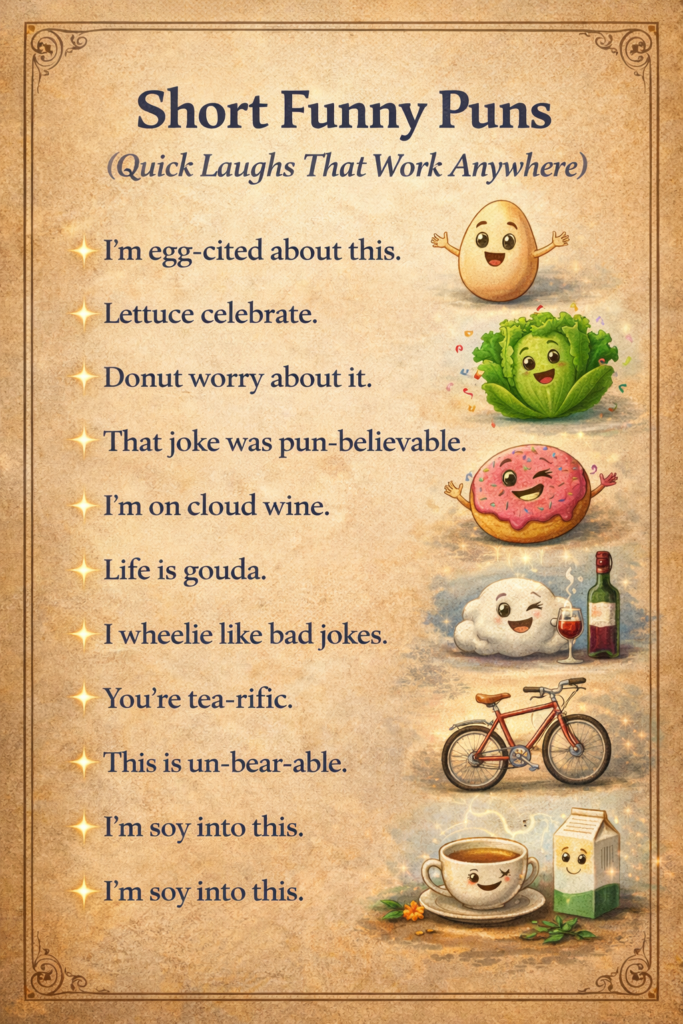Short Funny Puns