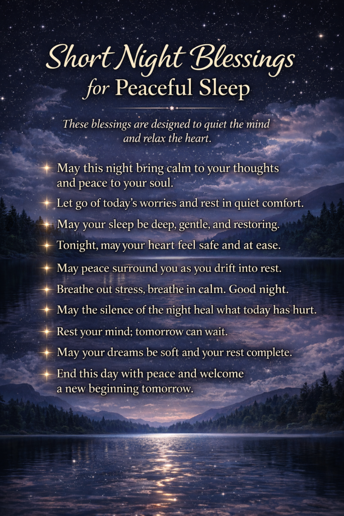 Short Good Night Blessing