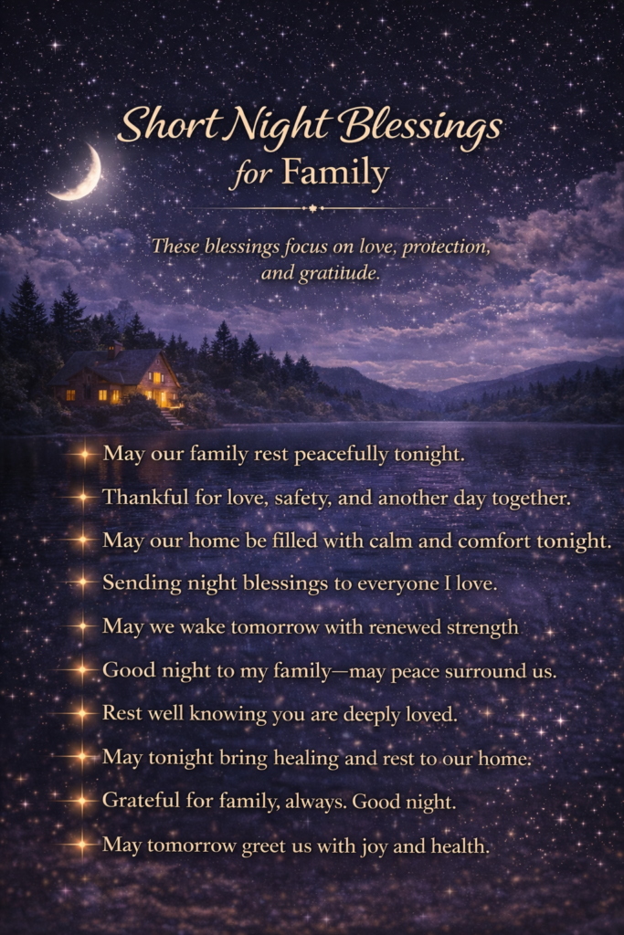 Short Night Blessings for Family