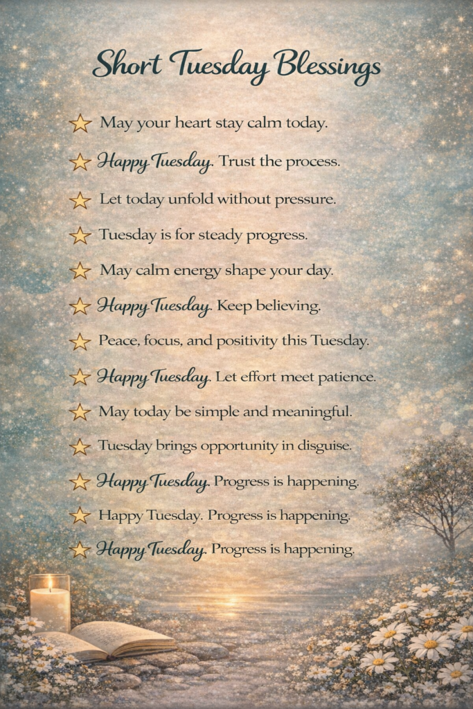 Short Tuesday Blessings & Quotes