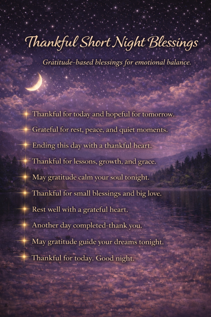 Thankful Short Night Blessings