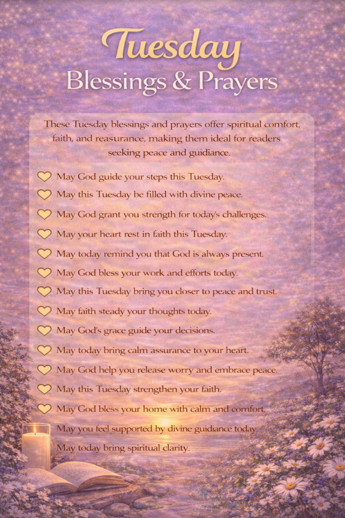 Tuesday Blessings & Prayers
